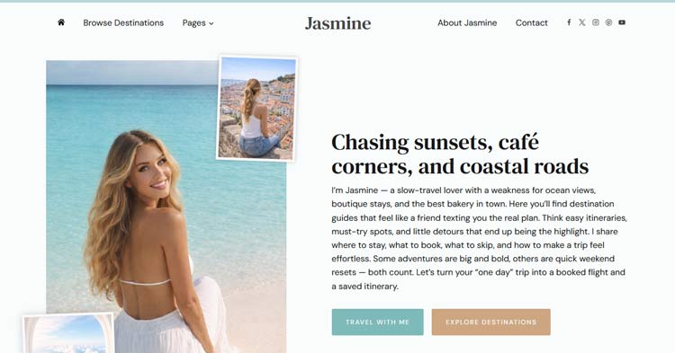Download Jasmine Kadence Child Travel Bloggers Theme Now!