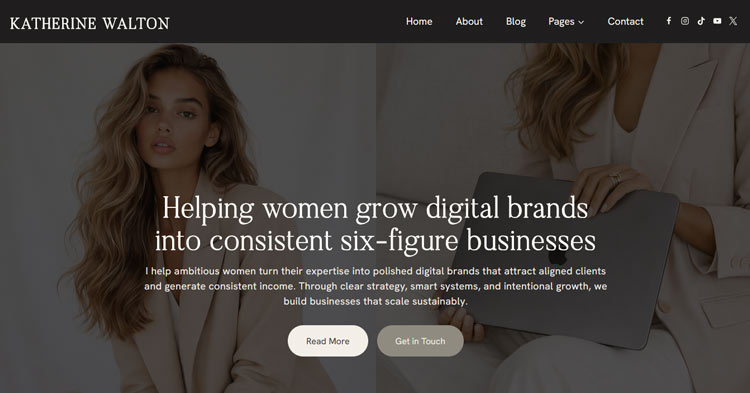 Katherine Coaches Kadence WordPress Theme