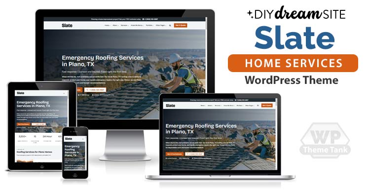 Download DIYDreamSite - Slate Kadence Child WordPress Theme For Home Service Businesses like